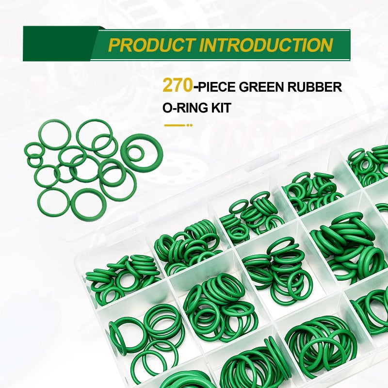 NOTISH Car A/C Repair Kit  270PCS O-Ring Set + 102PCS Car Air Conditioner Valve Core Kit with Double Head Install Tool  A/C R12 R134a Refrigeration Tire Valve Stem Cores  O-Ring Seals Kit - Image 3